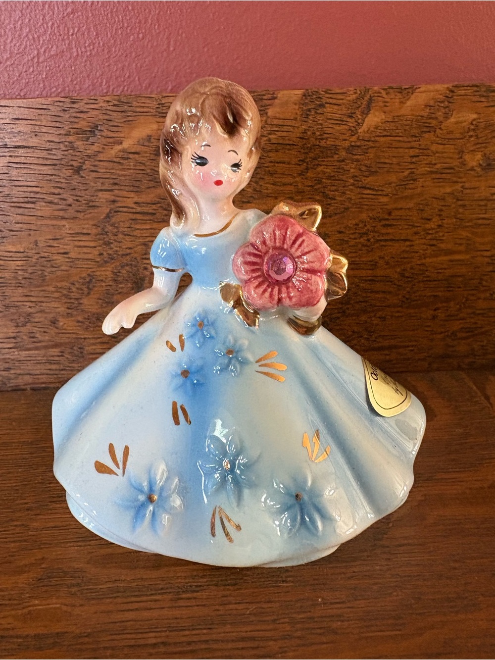 Josef Originals October Birthday Girl Figurine Birthstone